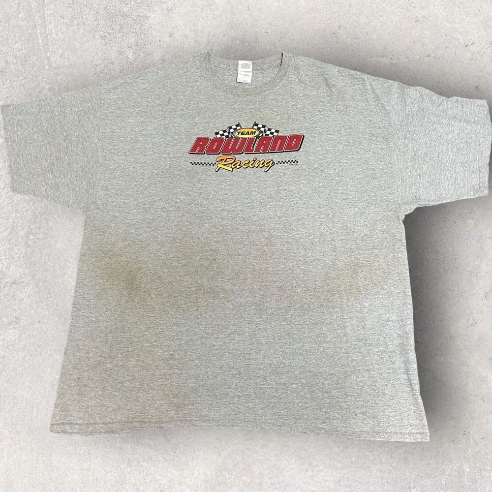 Rowland Racing T‎ Shirt Gray Fits Men's Size 2XL Cars